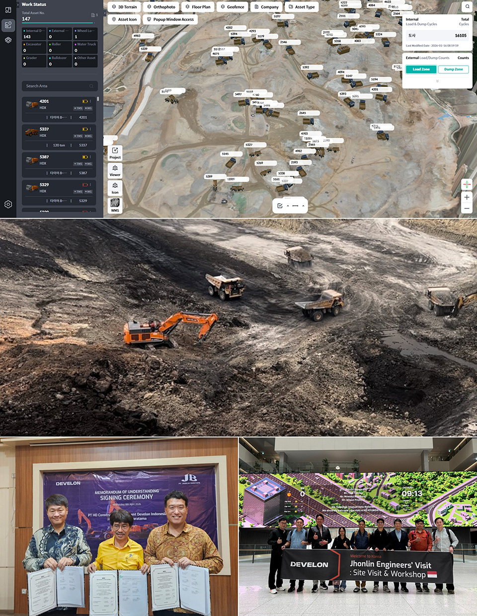 On April 8, HD Hyundai Construction Equipment signed a strategic MOU with Jhonlin Baratama—the coal mining arm of the Jhonlin Group—to formalize their partnership in the mining sector.