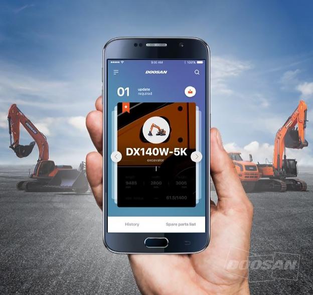 Doosan Infracore推出内含“600页”工程机械零件操作说明的APP