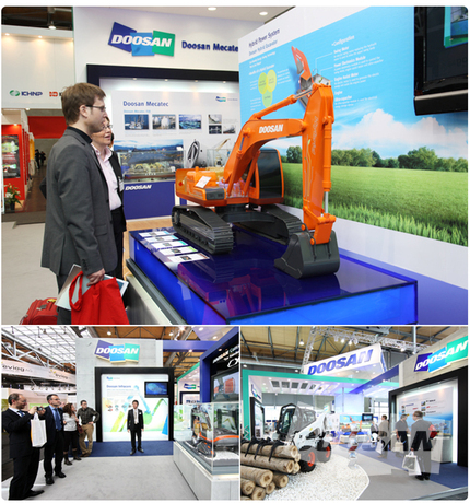在‘HANNOVER MESSE 2009’展示天然气发动机和混合动力概念挖掘机