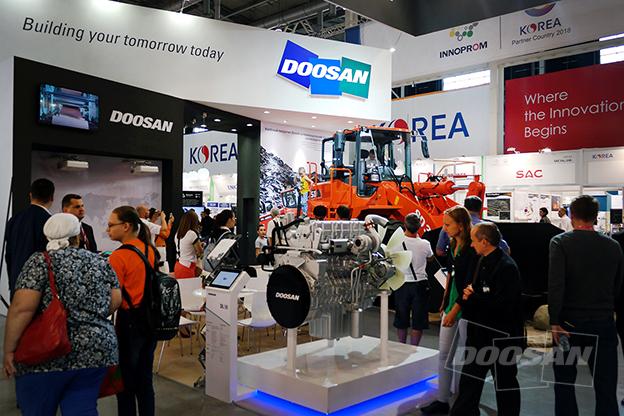 Doosan Infracore: 参加俄罗斯规模最大的工业博览会“2018 INNOPROM”，为扩大市场奠定基础
