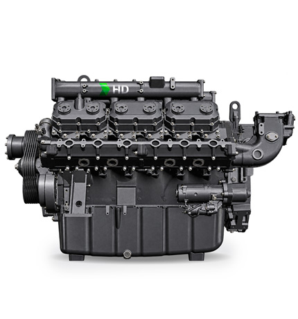 HD Construction Equipment's 22-liter class gas power generation engine long block.