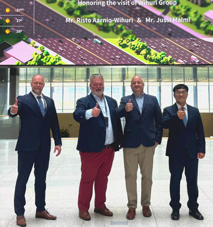 HD Construction Equipment hosted executive management from Finland’s Wihuri Group for a series of business site tours and meetings in South Korea from June 22 to 24